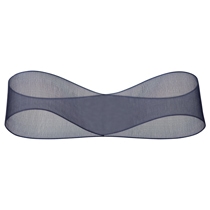 オーガンジーリボン-ネイビー25mm