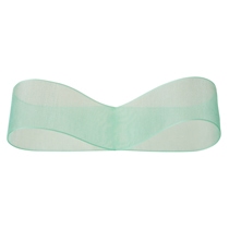 オーガンジーリボン-アクアブルー25mm