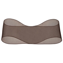 オーガンジーリボン-チョコレート38mm