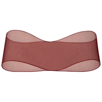 オーガンジーリボン-ボルドー38mm