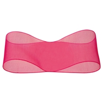 オーガンジーリボン-ビビッドピンク38mm