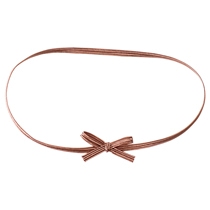 リボンゴムタッグピンクブラウン-2