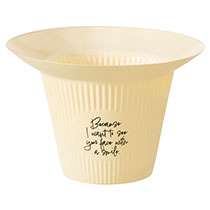 リブラインフラワーポット-3／マットアイボリー