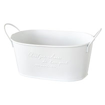 ロマンチックスイートブリキオーバルトレイ-M