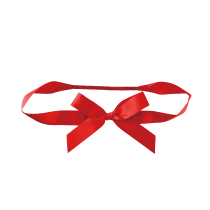 サテンリボンゴムタッグレッド-2