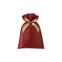 不織布リボン付ギフトバッグ-SS／エンジ