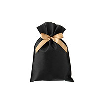 不織布リボン付ギフトバッグ-SS／ブラック