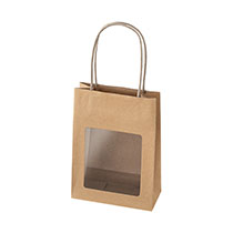 シンプルクオリティ窓付ペーパーバッグ-3