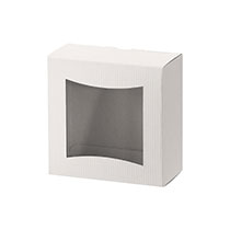 シンプルクオリティ窓付ギフトボックス/ホワイト-3