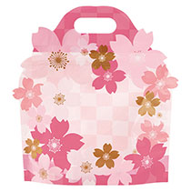 さくらダイカットジップ付バッグ-M