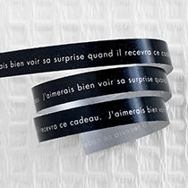 シャーププリントカーリングリボンブラック-2