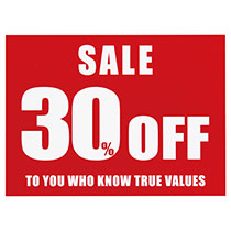 シンプルセールショーカード-30%OFF