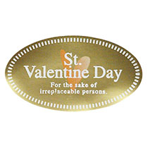 バレンタインデイシール:ゴールド