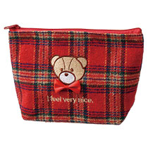 テディベアポーチ-S／レッド