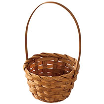 竹ハンドルバスケット-S／茶