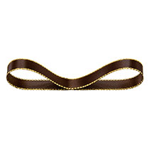 トゥインクルサテンリボンブラウン10mm