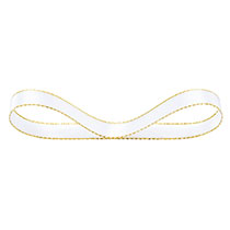 トゥインクルサテンリボンホワイト10mm