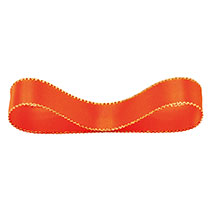 トゥインクルサテンリボンオレンジ19mm