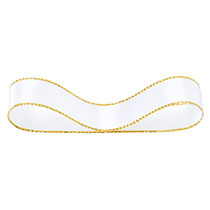 トゥインクルサテンリボンホワイト19mm