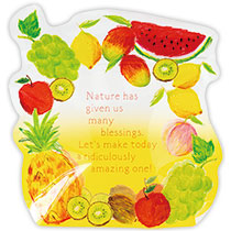 ビタミンカラーフルーツダイカットジップ付バッグ-S