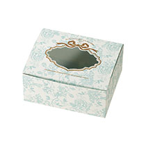 ヴィンテージファブリック窓付ボックス-2／クララ［耐水・冷凍対応］