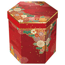 和風六角三段貼箱-L