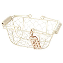 ワイヤーバスケット-M/アイボリー