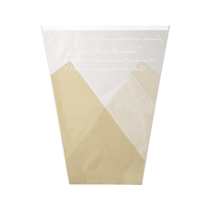 ホワイトラインブーケOPPバッグ-2/ベージュ