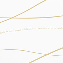 ウェーブ包装紙/ゴールド-3