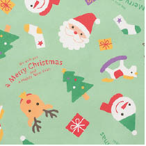 【クリスマス予約】チャーミングクリスマス包装紙-1(全紙)［ケース］