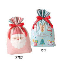 チャーミングクリスマスリボン付PPギフトバッグ-S