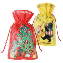 クリスマスジョリーバンドギフト巾着バッグ-3