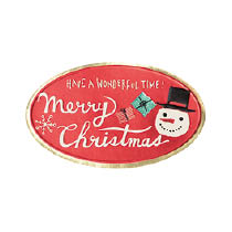 クリスマスミントブルーギフトシール-2