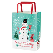 【販売終了】クリスマスミントブルーペーパーバッグ-4