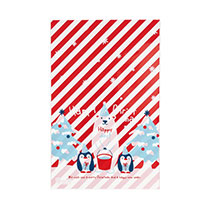 クリスマススノーベアOPPギフトバッグ-3