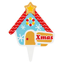 クリスマスケーキピック-ハウス