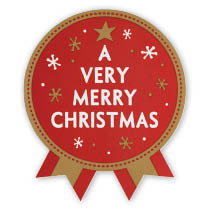 【クリスマス予約】クリスマスツリーリボン型シール-1