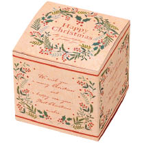 クリスマスナチュラルリースキューブギフトボックス