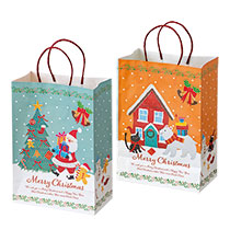 クリスマスオイルパステルペーパーバッグ-1