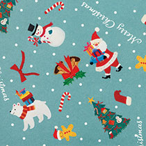 クリスマスオイルパステル包装紙-1