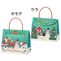 クリスマスオイルパステルフラップペーパーバッグ-1