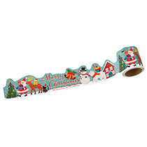 クリスマスオイルパステルシール付ロール棚ポスター-1