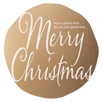 クリスマスギフトシール丸型-6/ゴールド