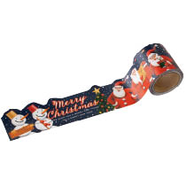 愉快なクリスマスシール付ロール棚ポスター-1