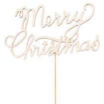 クリスマスフラワーピック-10/ウッド