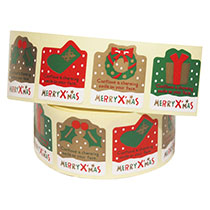 クリスマススノーマンロールシール