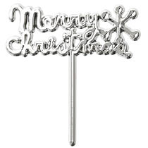 クリスマスシルバーケーキトッパー-1／スノー