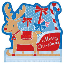 トナカイダイカットジップ付バッグ-S