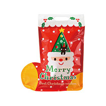 【クリスマス予約】クリスマスツリーサンタダイカットジップ付バッグ-M