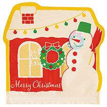 雪だるまダイカットジップ付バッグ-S